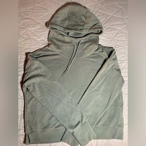 Women’s 90 Degree by Reflex Cropped Hoodie, Olive Green color, size XL